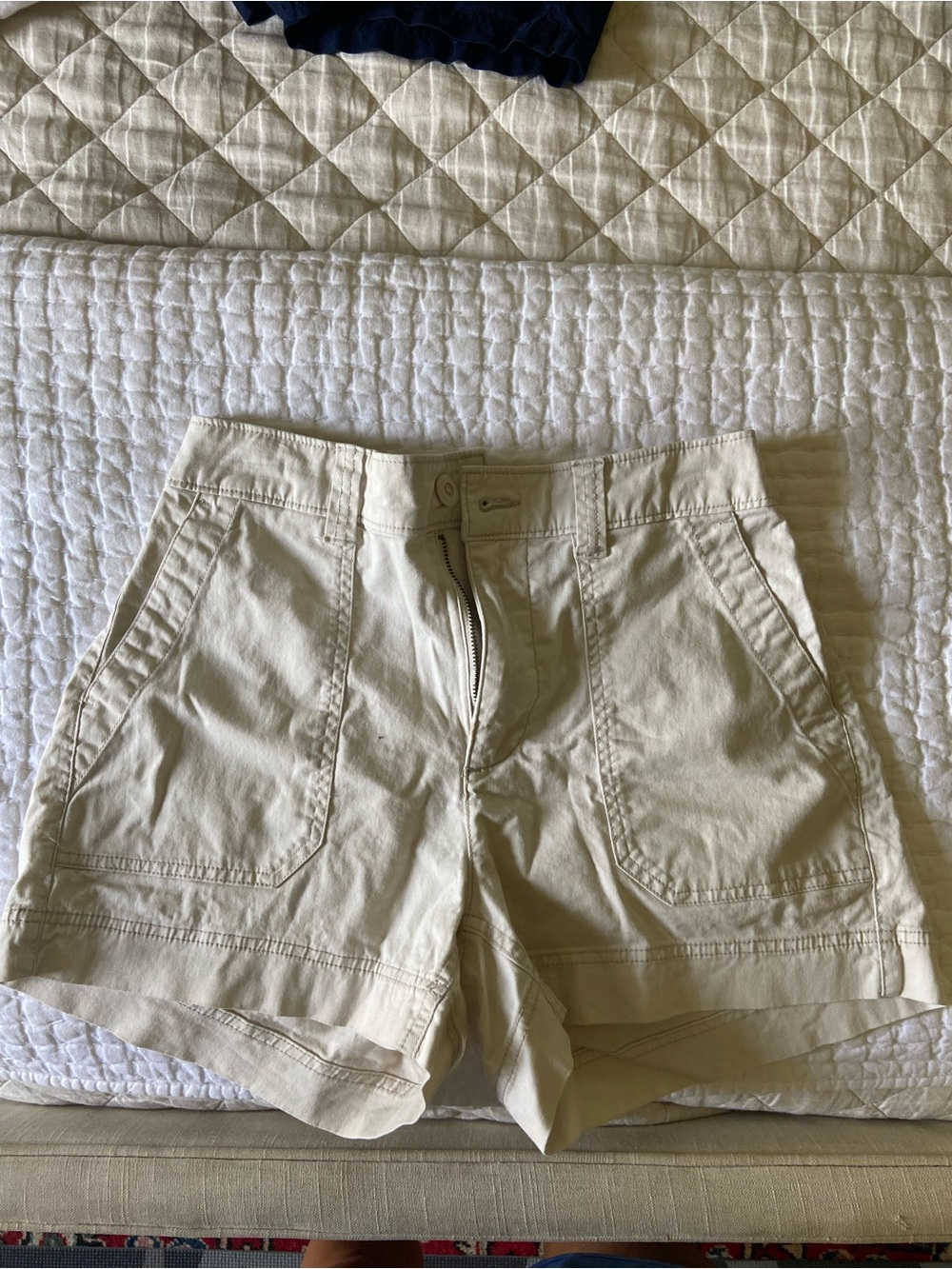 Old Navy Cream Utility Bermuda Shorts